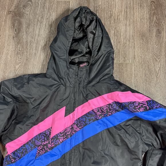 Tipsy Elves Night Run Neon One Piece Snowsuit Men’s Size L Ski Suit Retro 80s - Picture 2 of 15